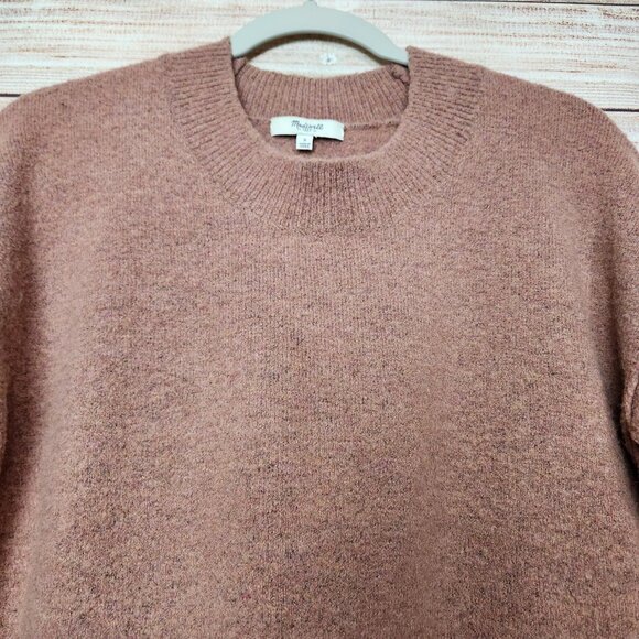 Madewell Women's Small Wool Blend Round Neck Wide Sleeve Oversized Sweater - Picture 2 of 14